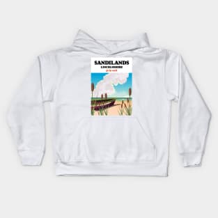 Sandilands Lincolnshire beach travel poster Kids Hoodie